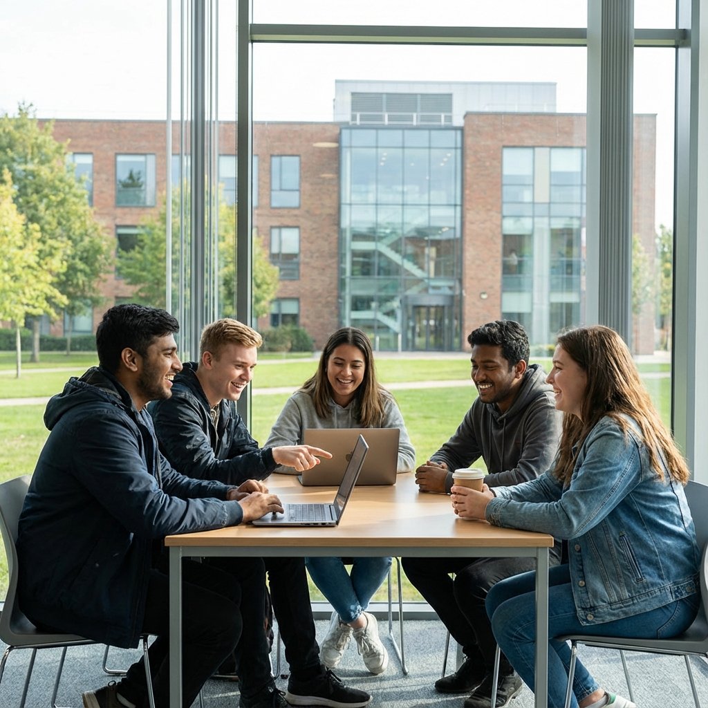 Students learning English in a UK setting